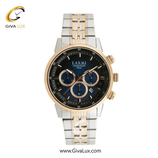 ساعت مچی اورجینال مردانه لاکسمی سه موتوره کرنوگراف رزگلد | رزگلد-نقره ای| سرمه ای| کد رفرنس 8546-9G