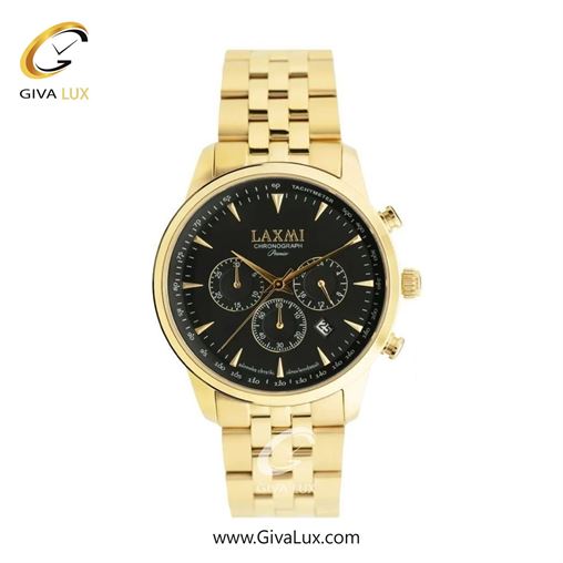 ساعت مچی اورجینال مردانه لاکسمی سه موتوره کرنوگراف طلایی | طلایی| مشکی| کد رفرنس 8563-8G