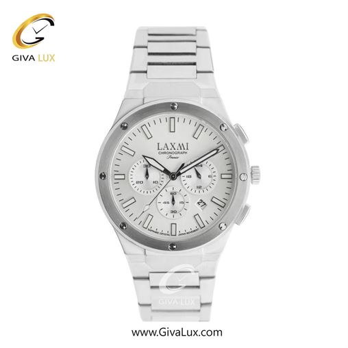 ساعت مچی اورجینال مردانه لاکسمی سه موتوره کرنوگراف نقره ای | نقره ای| نقره ای| کد رفرنس 8568-5G