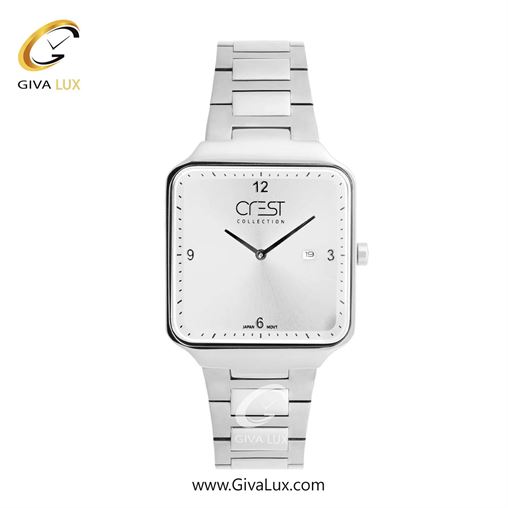 ساعت مچی اورجینال مردانه کرست نقره ای | نقره ای| نقره ای| کد رفرنس Crest 9053-1