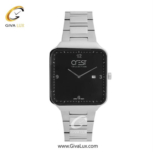 ساعت مچی اورجینال زنانه کرست نقره ای | نقره ای| مشکی| کد رفرنس Crest 9053-2 G9053-2.jpg