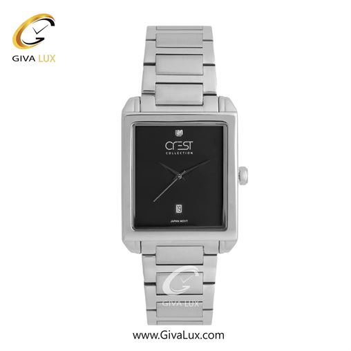 ساعت مچی اورجینال مردانه کرست نقره ای | نقره ای| مشکی| کد رفرنس Crest 9054-2