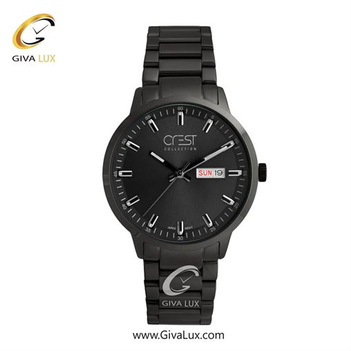 ساعت مچی اورجینال مردانه کرست مشکی | مشکی| مشکی| کد رفرنس Crest 9055-5