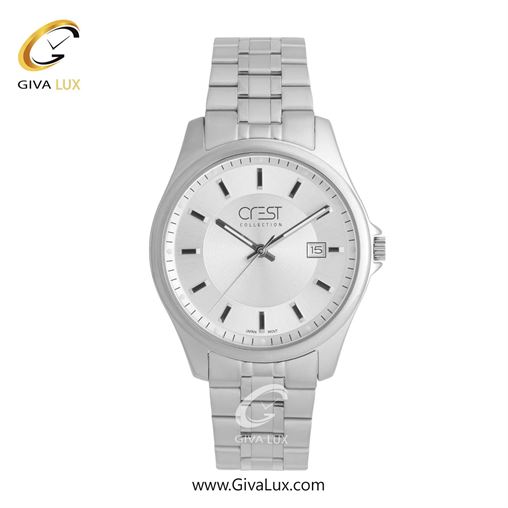 ساعت مچی اورجینال مردانه کرست نقره ای | نقره ای| سفید| کد رفرنس Crest 9055-1 G9057-1.jpg