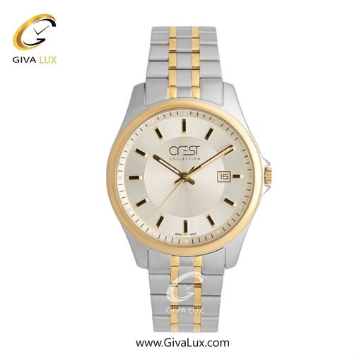 ساعت مچی اورجینال مردانه کرست نقره ای | نقره ای| قهوه ای| کد رفرنس Crest 9057-5 G9057-6.jpg