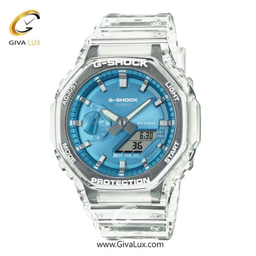 ساعت مچی اورجینال مردانه کاسیو Casio دو زمانه شیری | شیری| آبی| کد رفرنس جی شاک G-Shock GA-2100AS-5A GA-2100BM-7A2DR.jpg