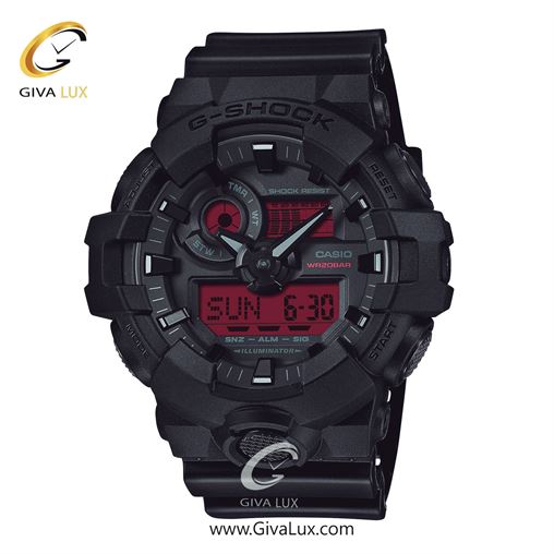 ساعت مچی اورجینال مردانه کاسیو Casio دو زمانه مشکی | مشکی| مشکی| کد رفرنس جی شاک G-Shock GA-700-1BDR GA-700BBR-1A.jpg