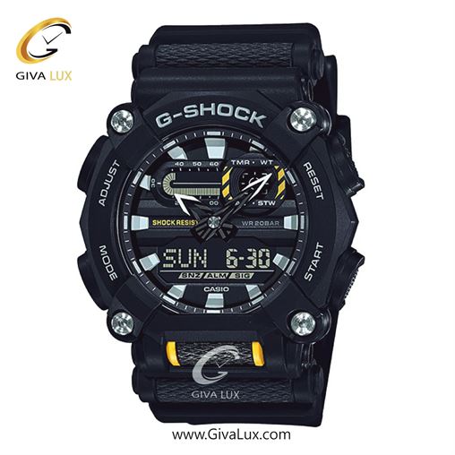 ساعت مچی اورجینال مردانه کاسیو Casio دو زمانه مشکی | مشکی| مشکی| کد رفرنس جی شاک GA-900-1ADR