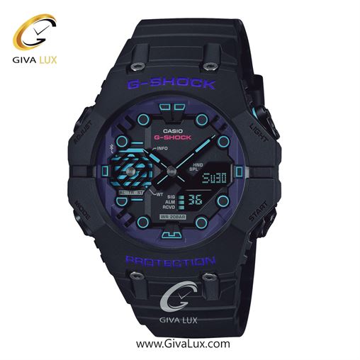 ساعت مچی اورجینال مردانه کاسیو Casio دو زمانه بنفش | بنفش| مشکی| کد رفرنس جی شاک G-Shock GA-B001AH-6A GA-B001CBR-1ADR.jpg