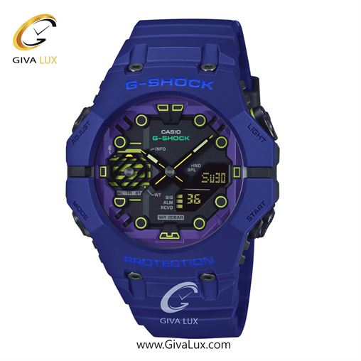 ساعت مچی اورجینال مردانه کاسیو Casio دو زمانه بنفش | بنفش| مشکی| کد رفرنس جی شاک G-Shock GA-B001AH-6A GA-B001CBR-2ADR.jpg
