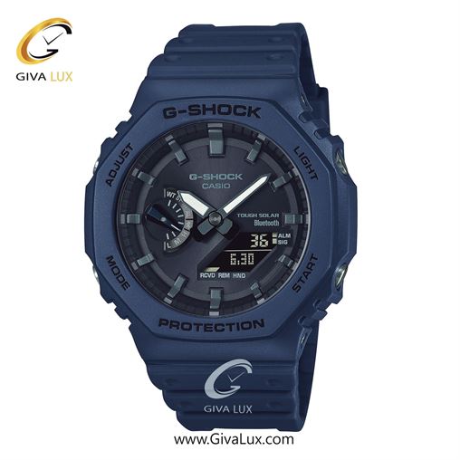ساعت مچی اورجینال مردانه کاسیو Casio دو زمانه سرمه ای | سرمه ای| دودی|تیتانیوم| کد رفرنس جی شاک G-Shock GA-B2100-2ADR