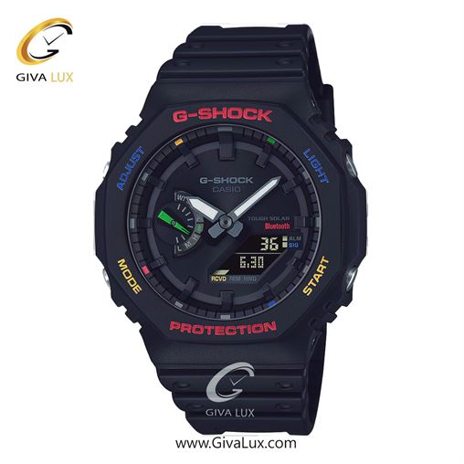 ساعت مچی اورجینال مردانه کاسیو Casio دو زمانه مشکی | مشکی| مشکی| کد رفرنس جی شاک G-Shock GA-B2100FC-1ADR
