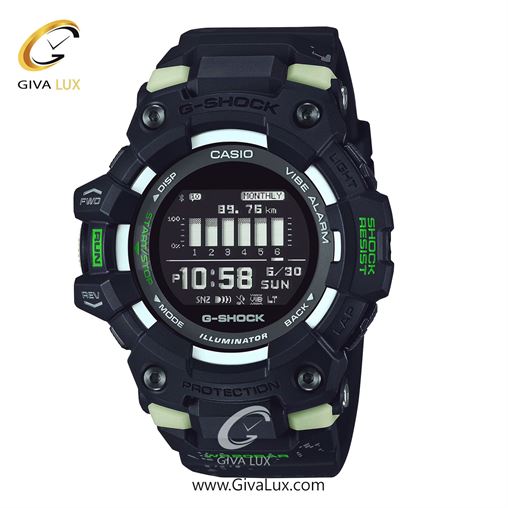 ساعت مچی اورجینال مردانه کاسیو Casio دو زمانه مشکی | مشکی| مشکی| کد رفرنس جی شاک G-Shock GBD-100LM-1DR