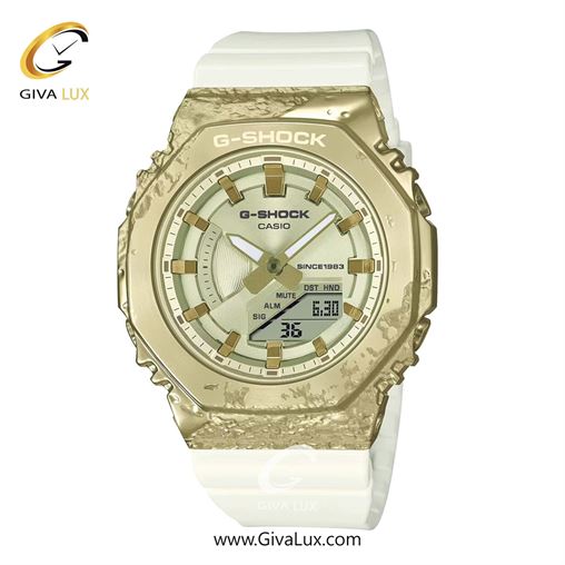 ساعت مچی اورجینال زنانه کاسیو Casio دو زمانه طلایی | سفید| سبز| کد رفرنس جی شاک G-Shock GM-S2140GEM-9ADR