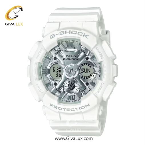 ساعت مچی اورجینال زنانه کاسیو Casio دو زمانه صورتی | صورتی| نقره ای| کد رفرنس جی شاک G-Shock GMA-S120NP-4ADR GMA-S120VA-7ADR.jpg