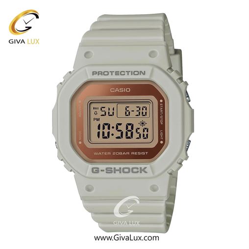 ساعت مچی اورجینال زنانه کاسیو Casio کرم | بژ -کرم| رزگلد| کد رفرنس جی شاک G-Shock GMD-S5600-8DR