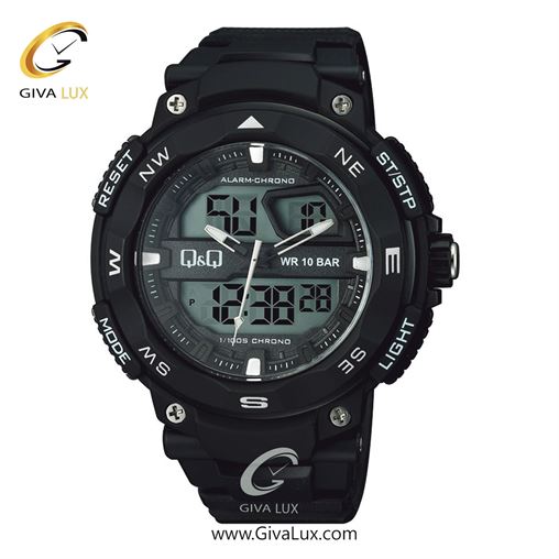 ساعت مچی اورجینال کیو اند کیو مردانه دو زمانه مشکی | مشکی | طوسی | کد رفرنس GW85J005Y