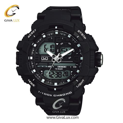ساعت مچی اورجینال کیو اند کیو مردانه دو زمانه مشکی | مشکی | مشکی | کد رفرنس GW86J010Y