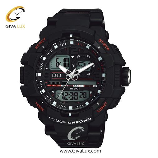 ساعت مچی اورجینال کیو اند کیو مردانه دو زمانه مشکی | مشکی | مشکی | کد رفرنس GW86J011Y