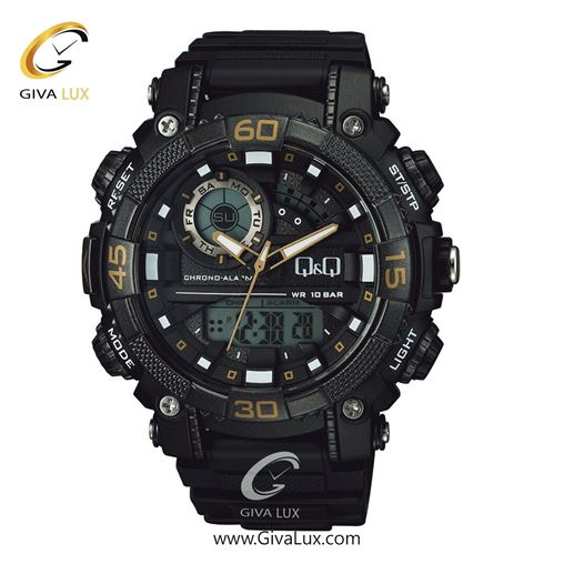 ساعت مچی اورجینال کیو اند کیو مردانه دو زمانه مشکی | مشکی | مشکی | کد رفرنس GW87J013Y