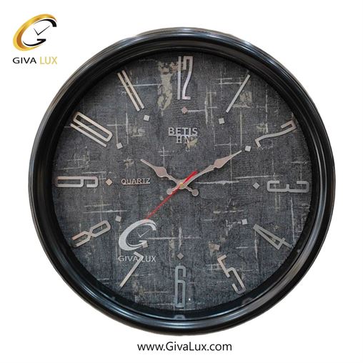ساعت دیواری اورجینال بتیس PVC مشکی| کد رفرنس HN