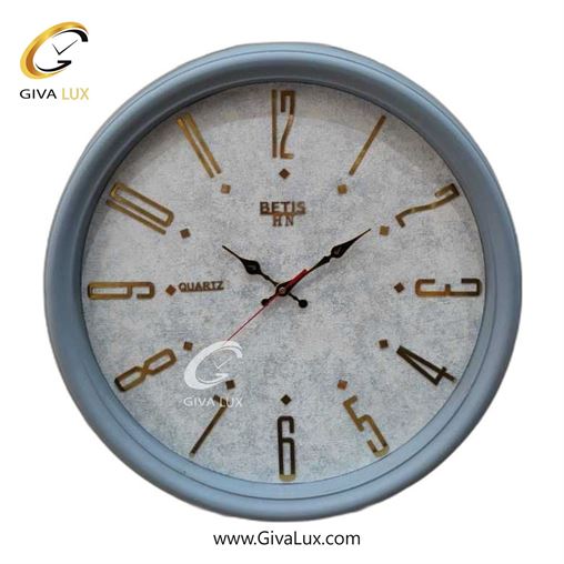 ساعت دیواری اورجینال بتیس PVC طوسی| کد رفرنس HN