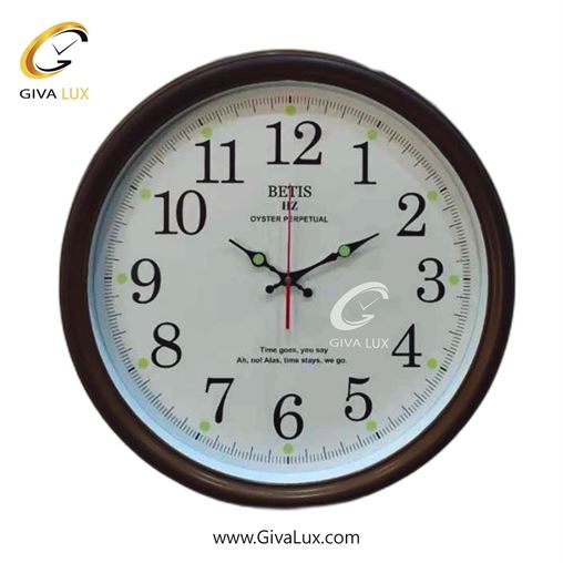 ساعت دیواری اورجینال بتیس PVC قهوه ای| کد رفرنس HZ