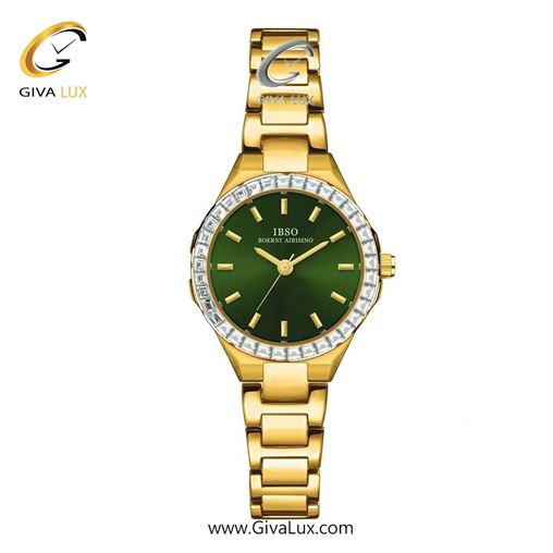 ساعت مچی اورجینال زنانه ایبسو | IBSO   طلایی | طلایی| سفید| کد رفرنس IB9888 IB1081L-Gold-Green.jpg