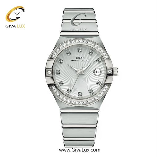 ساعت مچی اورجینال زنانه ایبسو | IBSO   نقره ای | نقره ای| سفید صدفی| کد رفرنس IB6868 IB9888-Silver-White.jpg