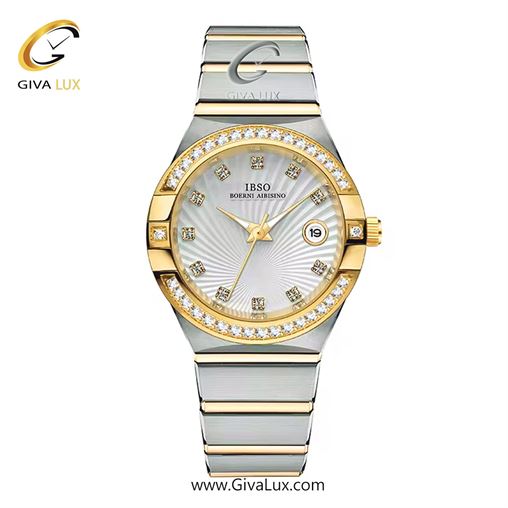 ساعت مچی اورجینال زنانه ایبسو | IBSO   نقره ای | نقره ای| سفید| کد رفرنس IB9888 IB9888-SilverGold-White.jpg