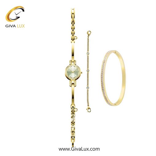 پک هدیه ساعت و دستبند اورجینال زنانه جولیوس طلایی | طلایی| نقره ای| کد رفرنس JA-1033B