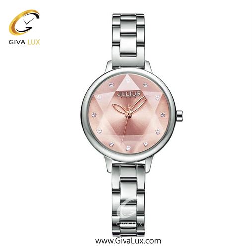 ساعت مچی اورجینال جولیوس زنانه نقره ای | نقره ای | صورتی | کد رفرنس JA-1152A