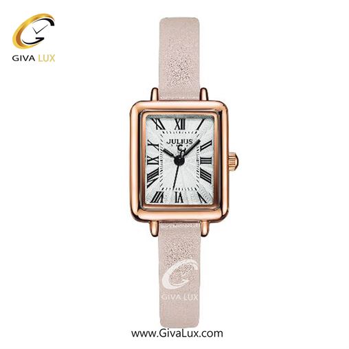 ساعت مچی اورجینال زنانه جولیوس رزگلد | کالباسی| نقره ای| کد رفرنس JA-1232B