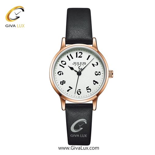 ساعت مچی اورجینال زنانه جولیوس رزگلد | مشکی| نقره ای| کد رفرنس JA-1234B