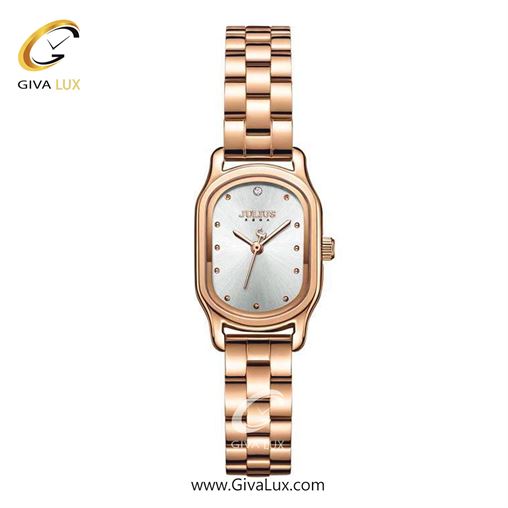 ساعت مچی اورجینال زنانه جولیوس رزگلد | رزگلد| نقره ای| کد رفرنس JA-1331A