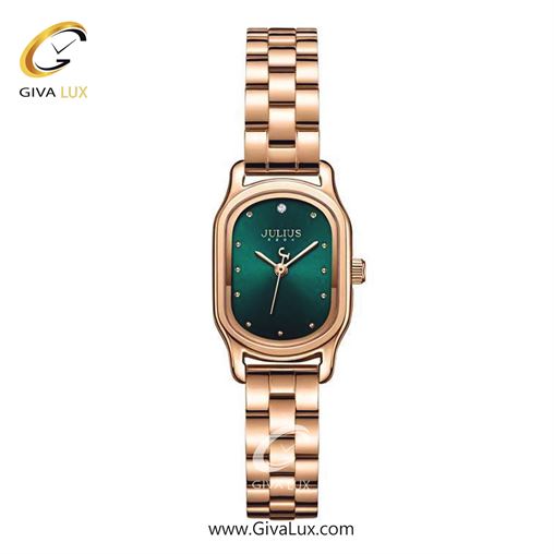 ساعت مچی اورجینال زنانه جولیوس رزگلد | رزگلد| سبزآبی| کد رفرنس JA-1331C