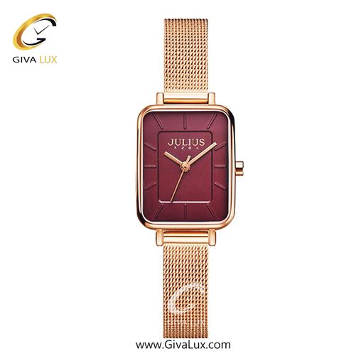 ساعت مچی اورجینال زنانه جولیوس رزگلد | رزگلد| زرشکی| کد رفرنس JA-1336B