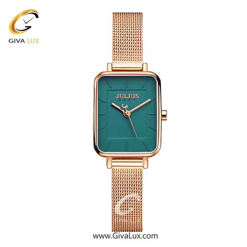 ساعت مچی اورجینال زنانه جولیوس رزگلد | رزگلد| سبزآبی| کد رفرنس JA-1336C