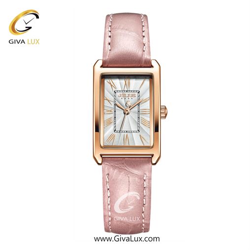 ساعت مچی اورجینال زنانه جولیوس رزگلد | کالباسی| نقره ای| کد رفرنس JA-1338B