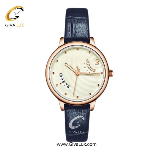 ساعت مچی اورجینال زنانه جولیوس رزگلد | سرمه ای| کرم| کد رفرنس JA-1391LB