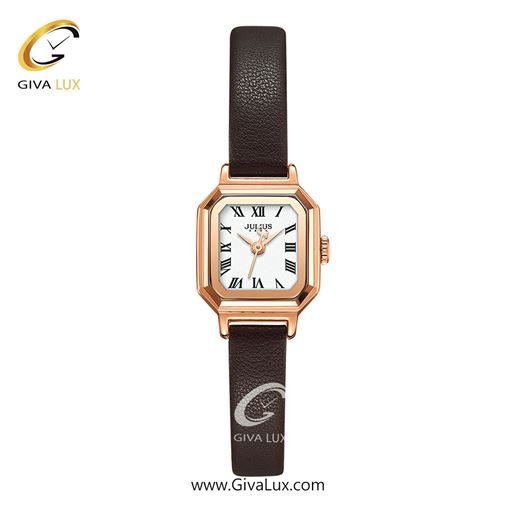ساعت مچی اورجینال زنانه جولیوس رزگلد | قهوه ای| سفید| کد رفرنس JA-1454I