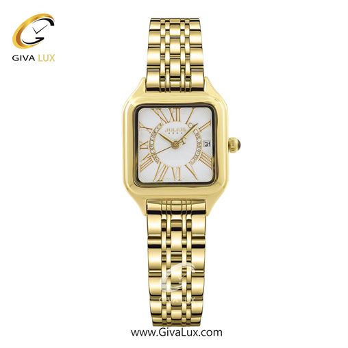 ساعت مچی اورجینال زنانه جولیوس طلایی | طلایی| سفید| کد رفرنس JA-1513B