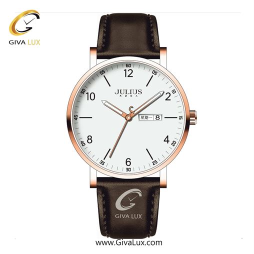 ساعت مچی اورجینال زنانه جولیوس رزگلد | قهوه ای| سفید| کد رفرنس JA-1516C