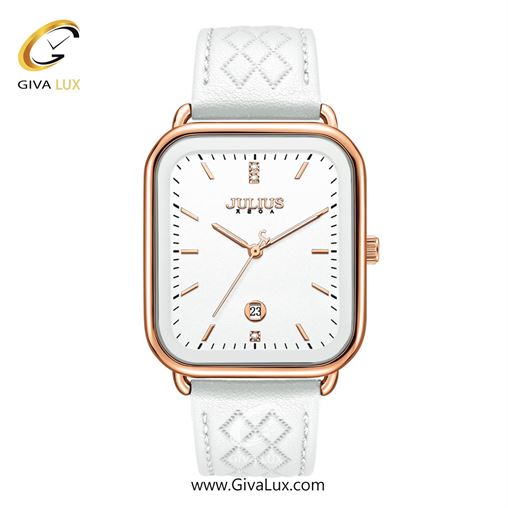 ساعت مچی اورجینال زنانه جولیوس | JULIUS رزگلد | سفید صدفی| نقره ای| کد رفرنس JA-1531A