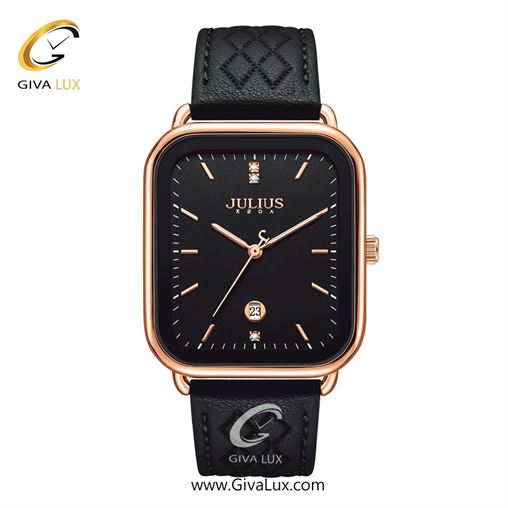 ساعت مچی اورجینال زنانه جولیوس | JULIUS رزگلد | مشکی| مشکی| کد رفرنس JA-1531D