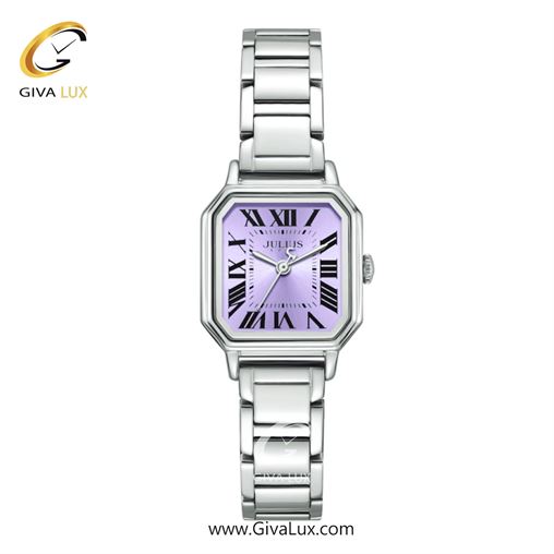 ساعت مچی اورجینال زنانه جولیوس نقره ای | نقره ای| یاسی| کد رفرنس JA-1546B