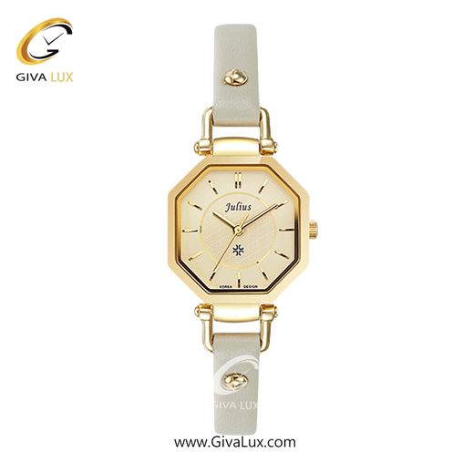 ساعت مچی اورجینال زنانه جولیوس طلایی | بژ -کرم| طلایی| کد رفرنس JA-750D