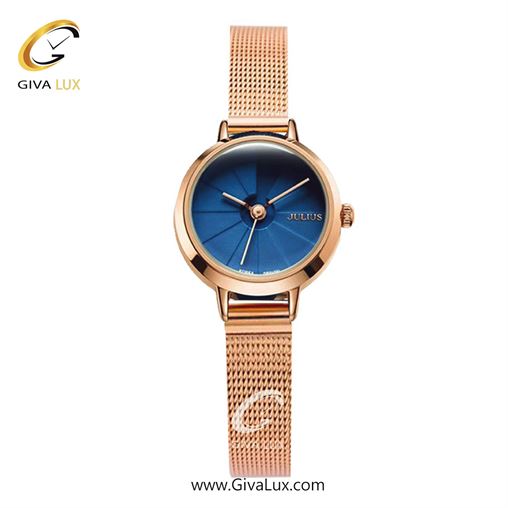 ساعت مچی اورجینال زنانه جولیوس رزگلد | رزگلد| آبی| کد رفرنس JA-979F
