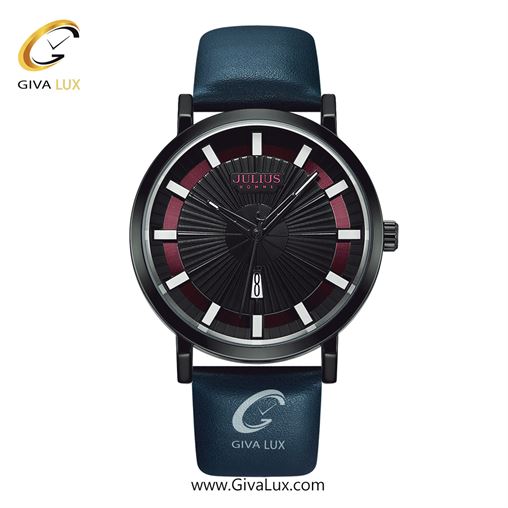 ساعت مچی اورجینال مردانه جولیوس مشکی | سرمه ای| مشکی-زرشکی| کد رفرنس JAH-103C