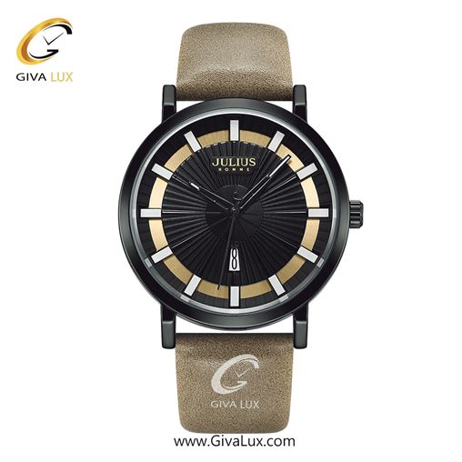 ساعت مچی اورجینال مردانه جولیوس مشکی | خاکستری بژ| مشکی-کرم| کد رفرنس JAH-103D